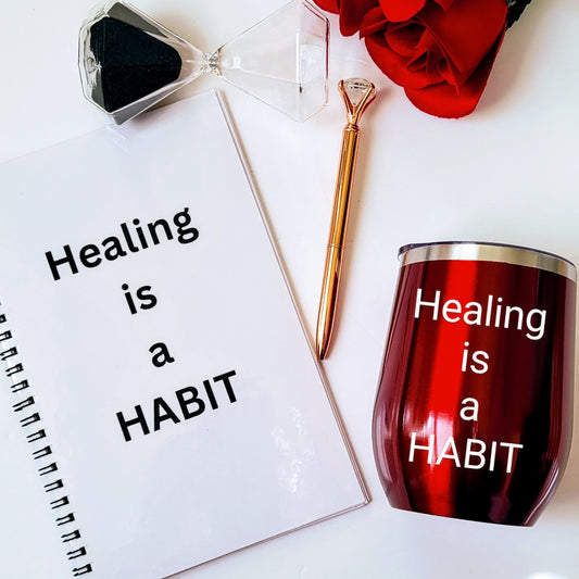 Mental Health Journal  - Healing is a HABIT - Daily Check-In for Mental Wellness -  Therapy Journal